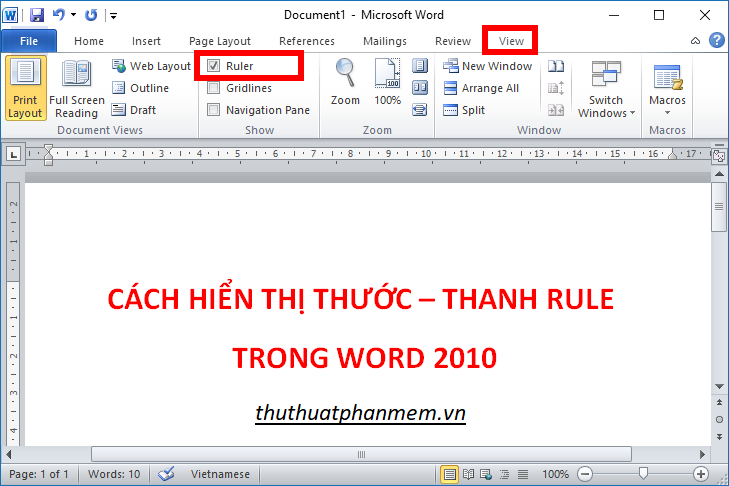 how-to-show-the-ruler-in-word-2010-and-the-rule-bar-in-word-2010