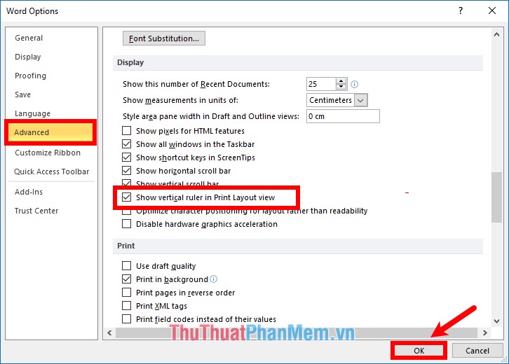 How to show the ruler in Word 2010 and the rule bar in Word 2010
