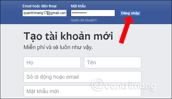 Picture 1 of How to sign in to Facebook with Gmail