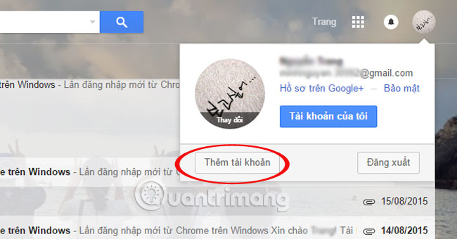 How to sign in to Gmail, sign in to multiple Gmail accounts at the same time Picture 4