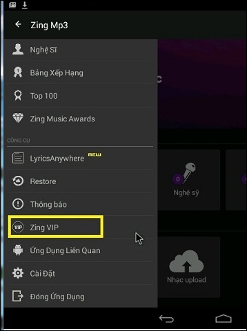 How to sign up for a Zing account VIP downloads high quality music Picture 2
