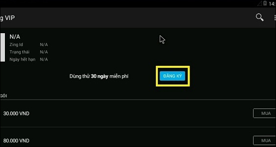 How to sign up for a Zing account VIP downloads high quality music Picture 3