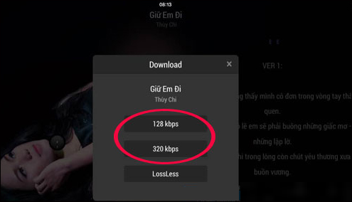 How to sign up for a Zing account VIP downloads high quality music Picture 8