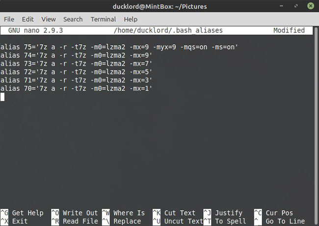 How to simplify 7z file compression with Bash Alias Picture 4
