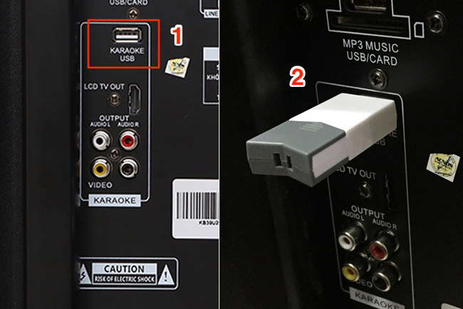 How to sing karaoke by phone and USB on speaker pull Acnos Picture 3