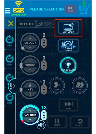 How to sing karaoke by phone and USB on speaker pull Acnos Picture 7