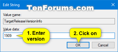 How to specify the target feature update version in Windows 10 Picture 5