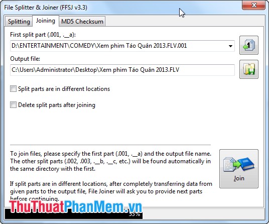 How to split and join files with FFSJ Picture 12