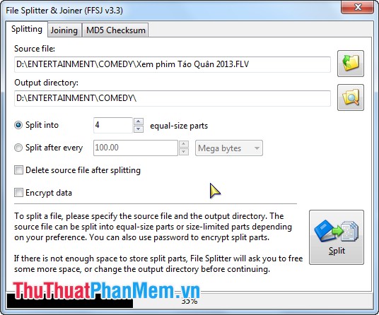 How to split and join files with FFSJ Picture 7