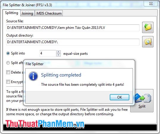 How to split and join files with FFSJ Picture 8