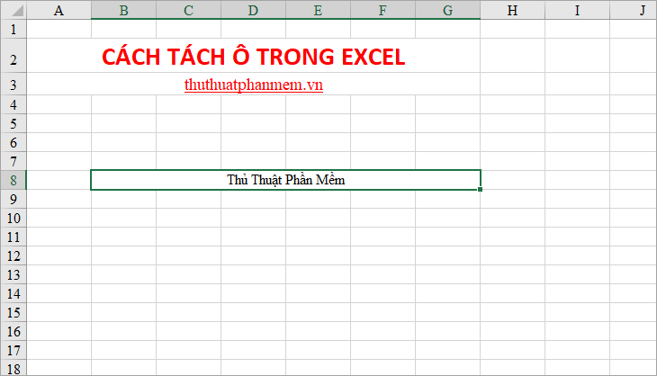How to split cells, combine cells in Excel Picture 10