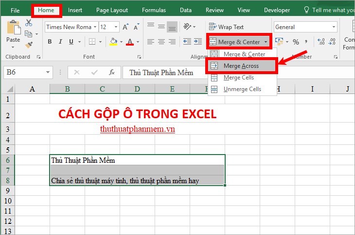 How to split cells, combine cells in Excel Picture 4