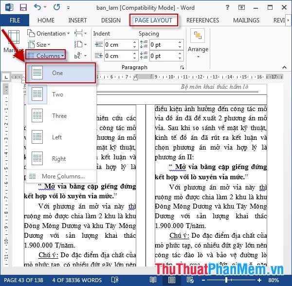 How to split columns in Word and tips or handle columns in Word Picture 14