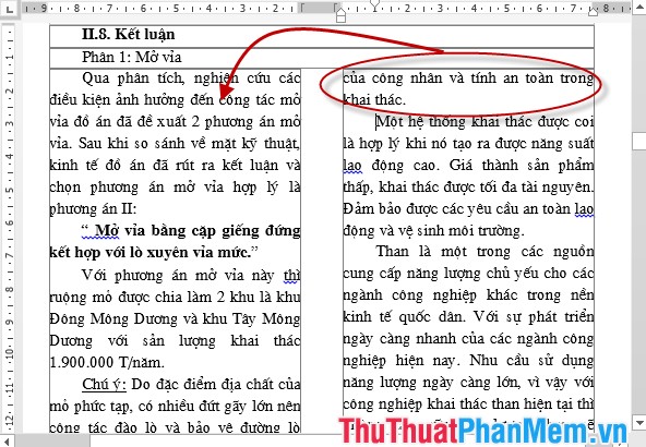 How to split columns in Word and tips or handle columns in Word Picture 18