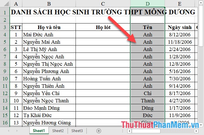 How to split, merge first name in Excel Picture 6