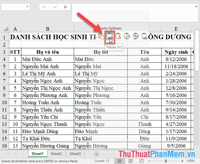 How to split, merge first name in Excel Picture 9