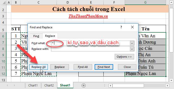 How to split strings in Excel - TipsMake.com