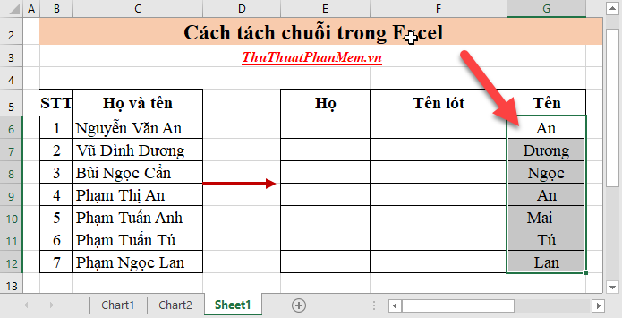 How to split strings in Excel Picture 4