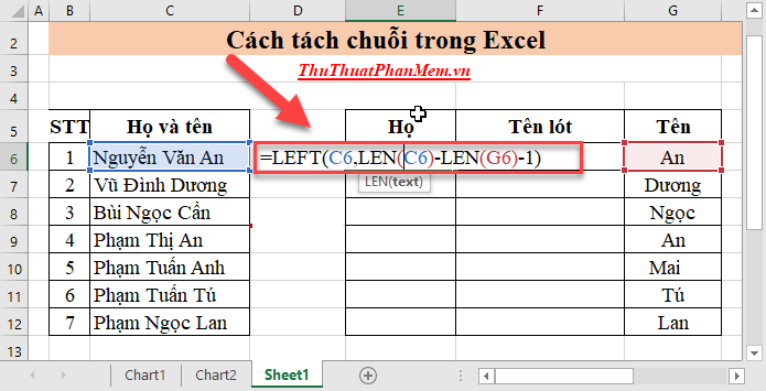 How to split strings in Excel Picture 5