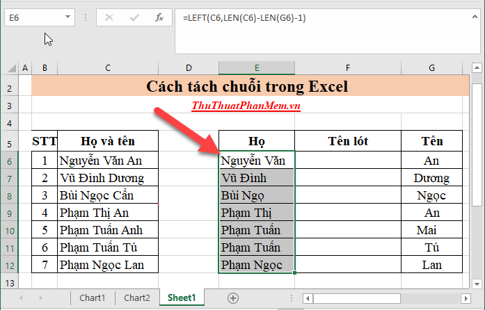 How to split strings in Excel Picture 6