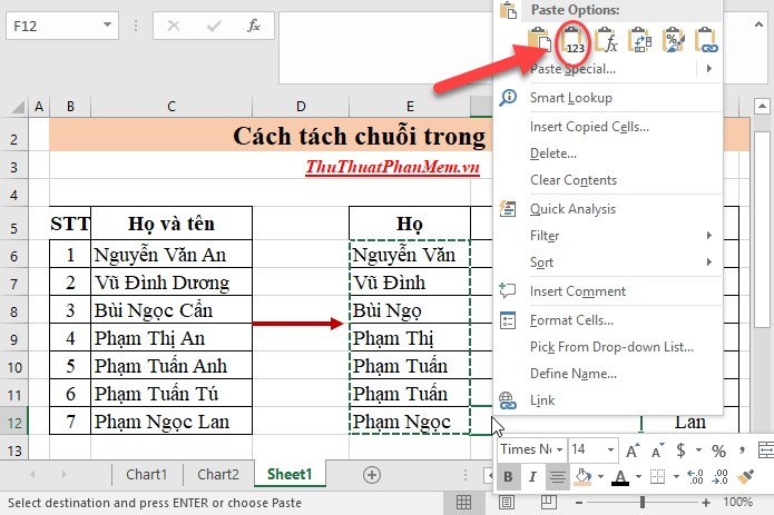 How to split strings in Excel - TipsMake.com