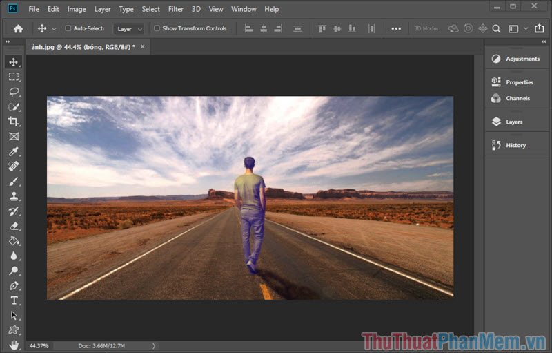 How to split the background in standard Photoshop Picture 7