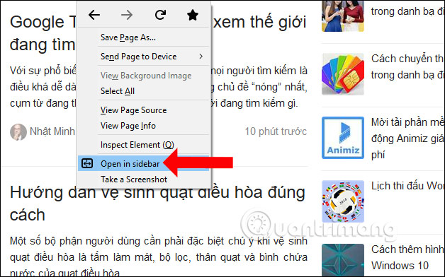 How to split the Firefox window with Side View Picture 4