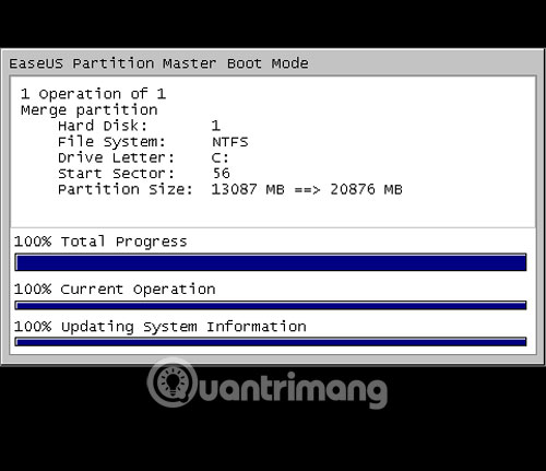 Picture 18 of How to split the hard drive, merge the partition on Windows XP without worrying about losing data