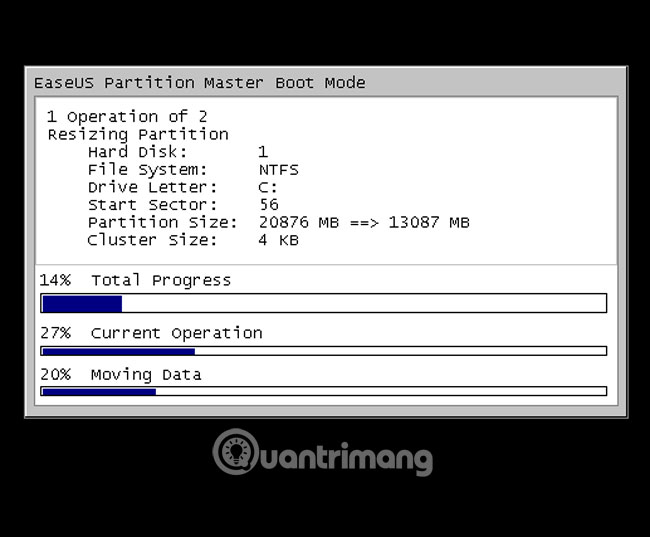 Picture 9 of How to split the hard drive, merge the partition on Windows XP without worrying about losing data