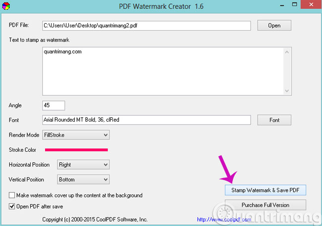 How to stamp copyright PDF files Picture 3