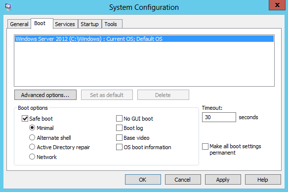 Picture 2 of How to start Windows Server 2012 in Safe Mode