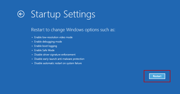 Picture 8 of How to start Windows Server 2012 in Safe Mode