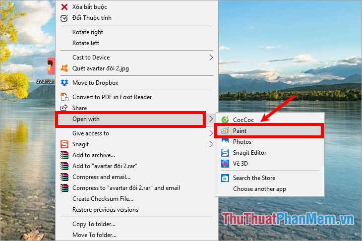 How to stitch photos, cut photos with Paint Picture 6