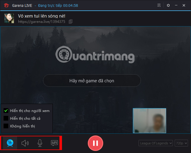 How to stream games on Garena Live from a computer Picture 4