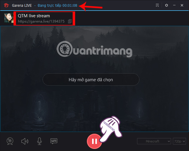 How to stream games on Garena Live from a computer Picture 8