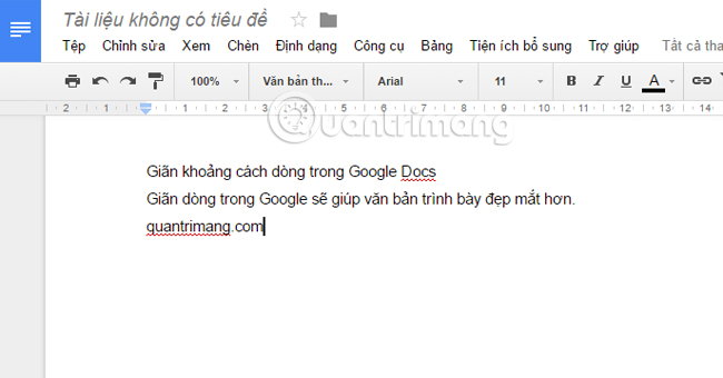 How to stretch line spacing in Google Docs