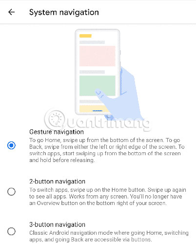 How to switch the gesture navigation feature of Android Q back to the old button system Picture 1