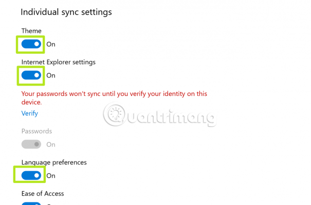 How to sync settings on Windows 10 Picture 7