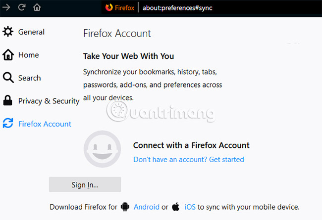 How to synchronize data on Firefox Picture 1