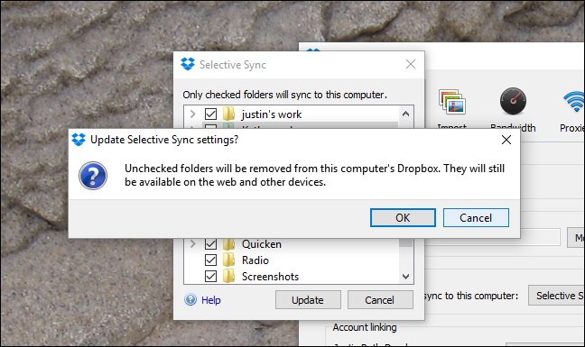 How to synchronize specific folders and share folders in Dropbox Picture 5