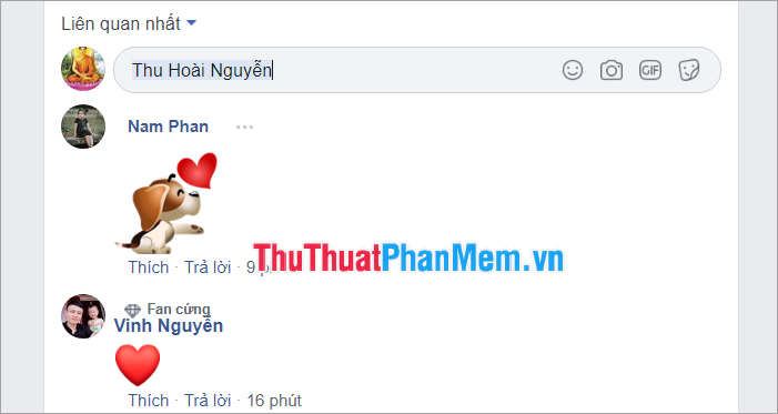 How to Tag your friends to comment, comment on Facebook Picture 3