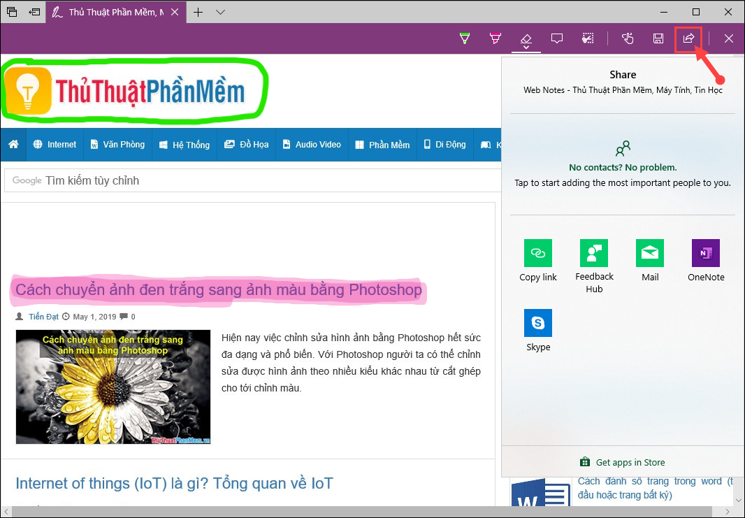 How to take notes right in the Microsoft Edge web browser screen Picture 10