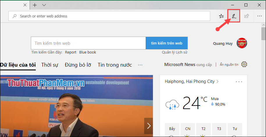 How to take notes right in the Microsoft Edge web browser screen Picture 2