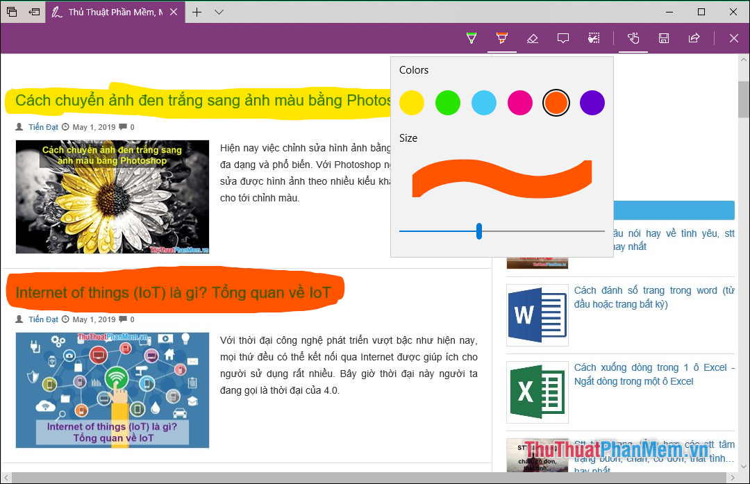 How to take notes right in the Microsoft Edge web browser screen Picture 5