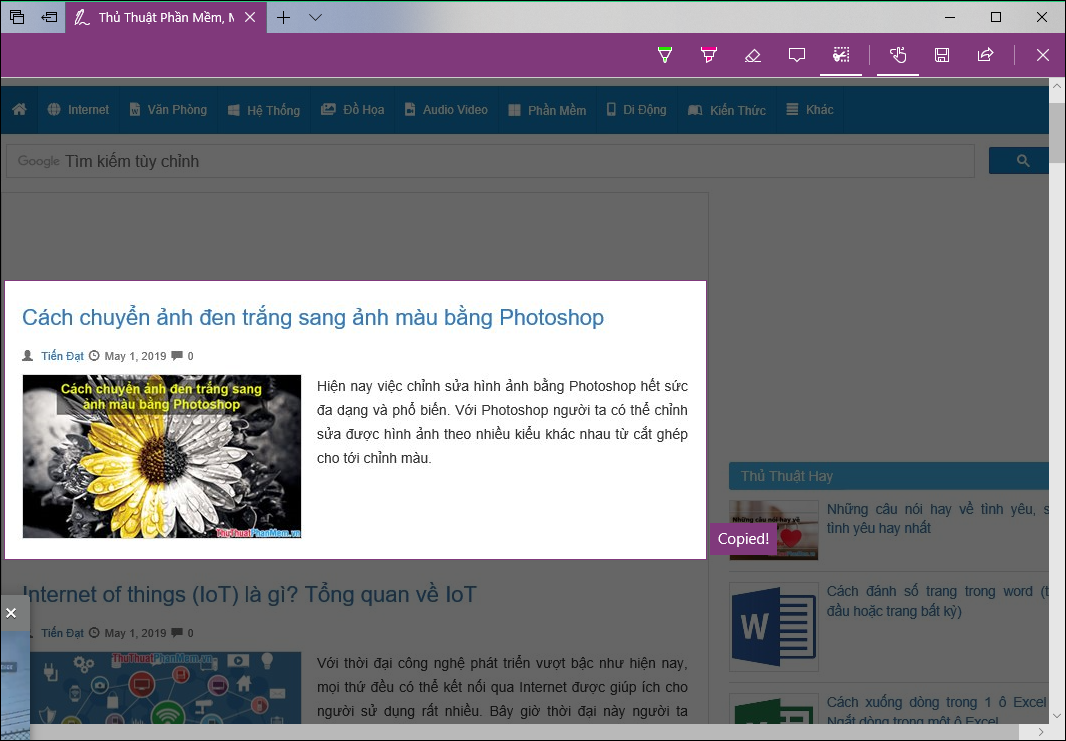How to take notes right in the Microsoft Edge web browser screen Picture 8