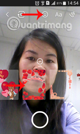 How to take Valentine photos on Facebook Messenger Picture 2