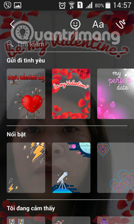 How to take Valentine photos on Facebook Messenger Picture 3