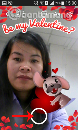 How to take Valentine photos on Facebook Messenger Picture 4