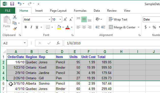 How to temporarily hide rows and columns in Excel 2013 - TipsMake.com