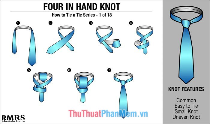 How to tie a standard, beautiful and simple tie Picture 2